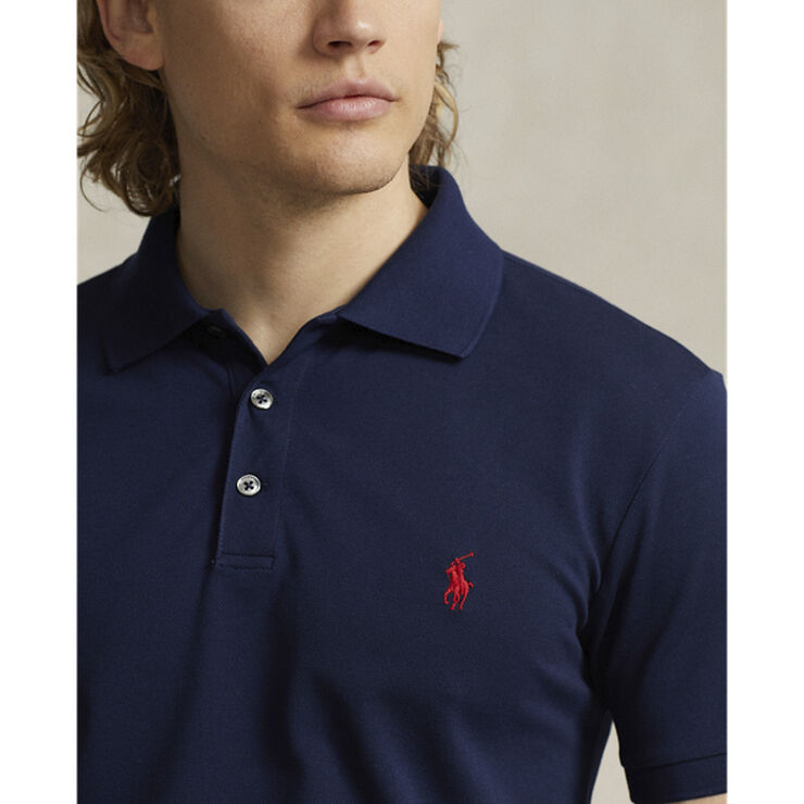 Polo Ralph Lauren Slim Fit Stretch Mesh Polo Blå
