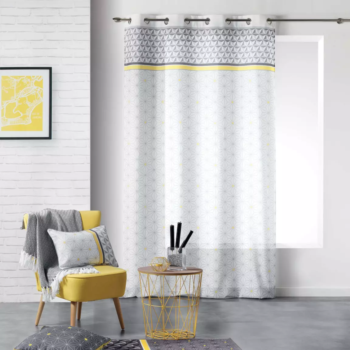 Voilage (140 x 240 cm) Mirade Jaune