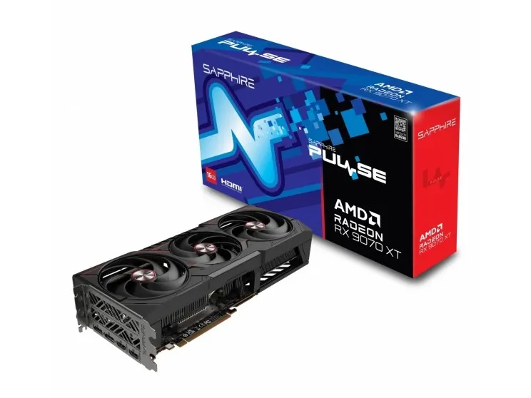 Sapphire Pulse Radeon RX 9070 XT - Grafikkort - Radeon RX 9070 XT - 16 GB GDDR6 - PCIe 5.0 x16 - 2 x DisplayPort, 2 x HDMI