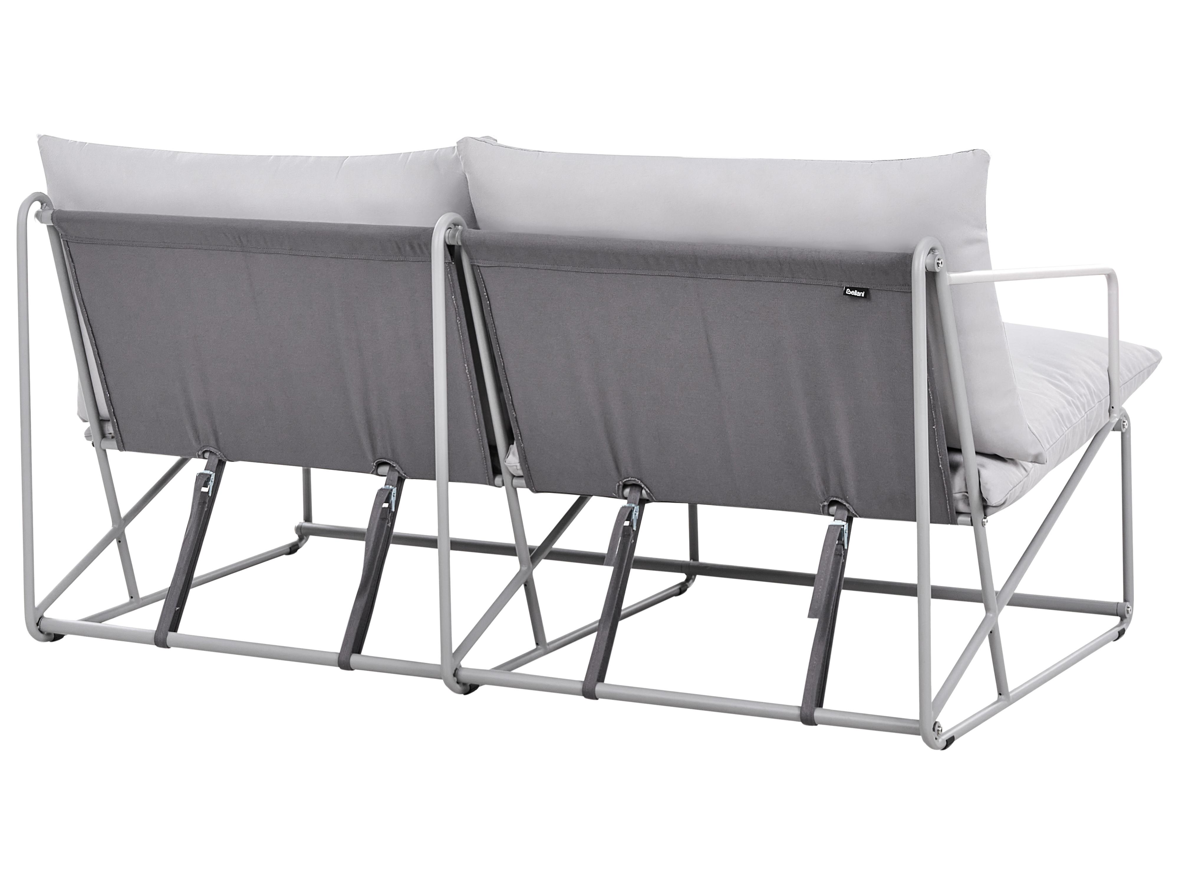 Tuin loungebank 2-zits PONTE Metaal Grijs