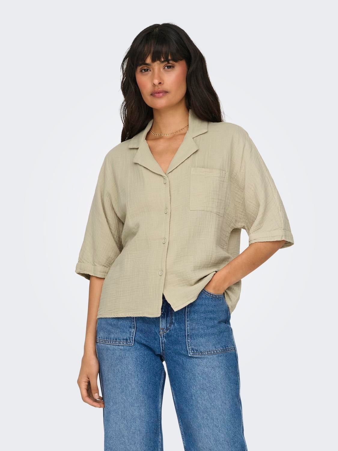 ONLTHYRA Hemd Oxford Tan