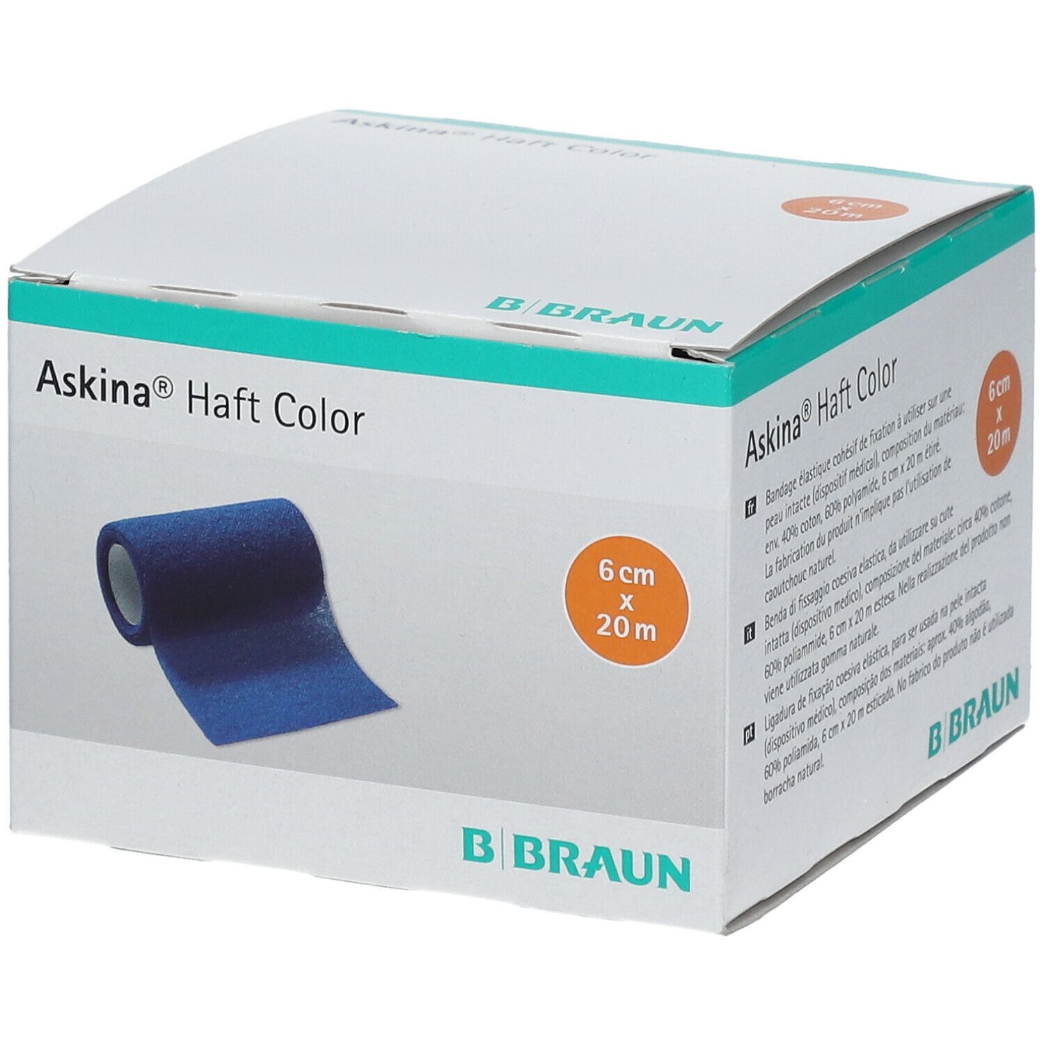 Askina® Haftbinde Color 6cm x 20m blau