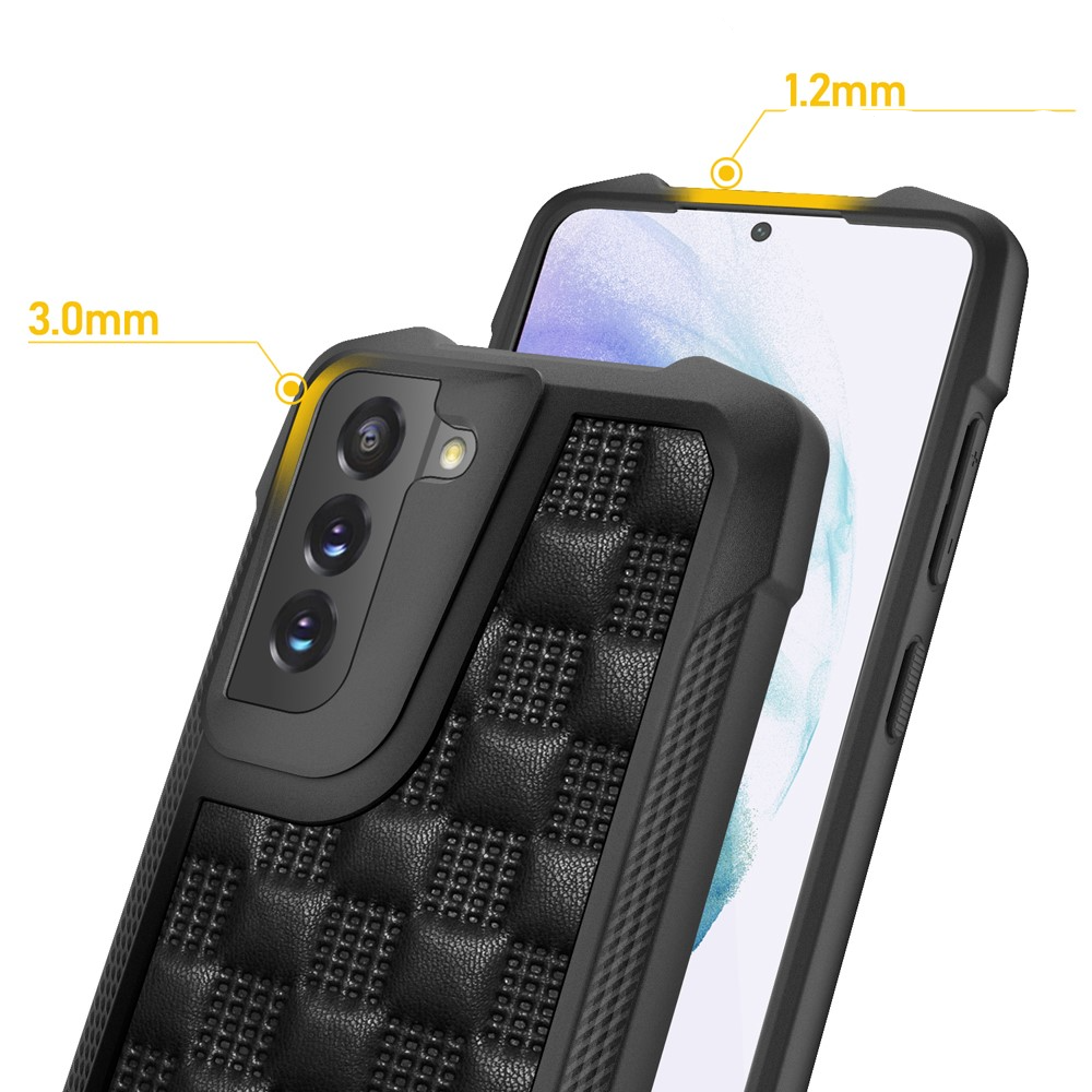 Samsung Galaxy S21 FE 5G Hybrid Hardcase Hülle Grip Design mit Air Cushion Fallschutz - Blau / Schwarz
