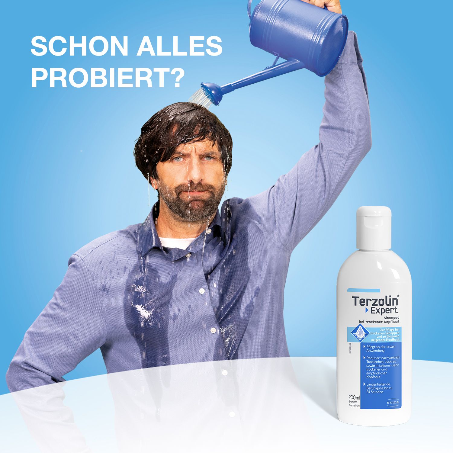 Terzolin® Expert Schuppen-Shampoo bei trockener Kopfhaut, Juckreiz und Schuppen. Besonders geeignet für empfindliche, zu Ekzemen neigende Kopfhaut und trockene Schuppen. Unterstützt das Kopfhautmikrobiom mit natürlichen Inhaltsstoffen