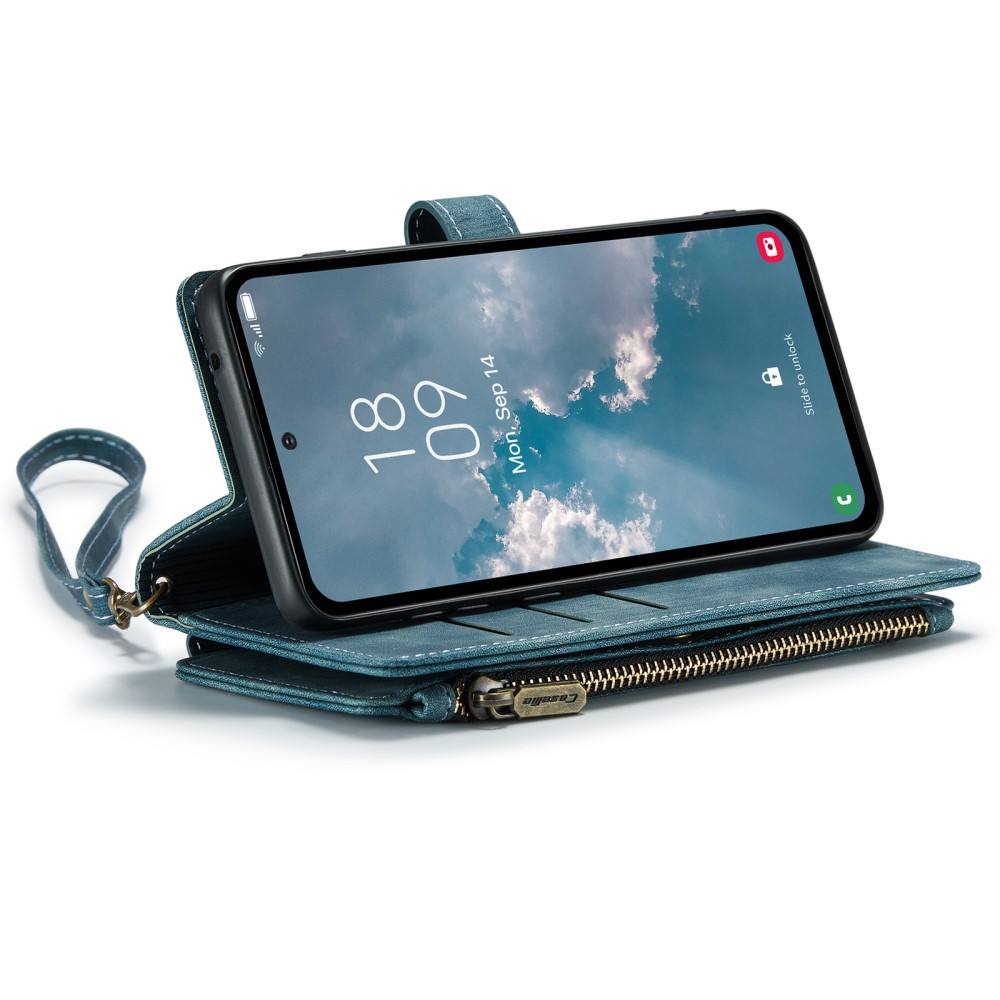 Samsung Galaxy A54 5G 2in1 Leder Tasche Karten Etui - Blau