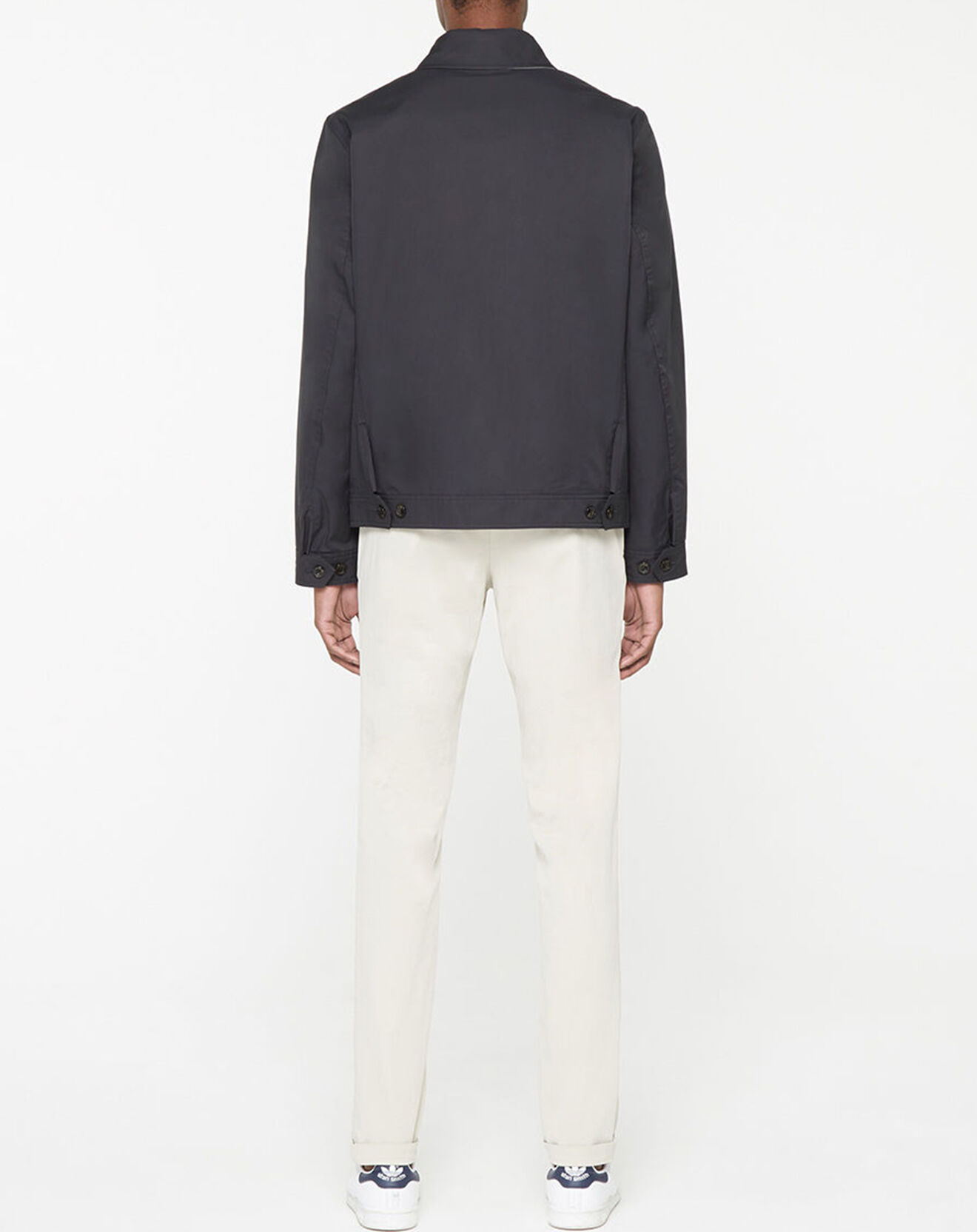Hackett London Blouson en toile uni bleu foncé