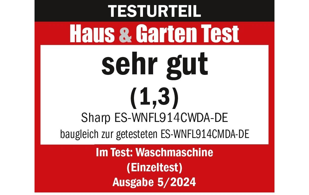 Waschmaschine ES-WNFL914CWDA Links<br>Frontloader mit 9 kg Ladekapazität