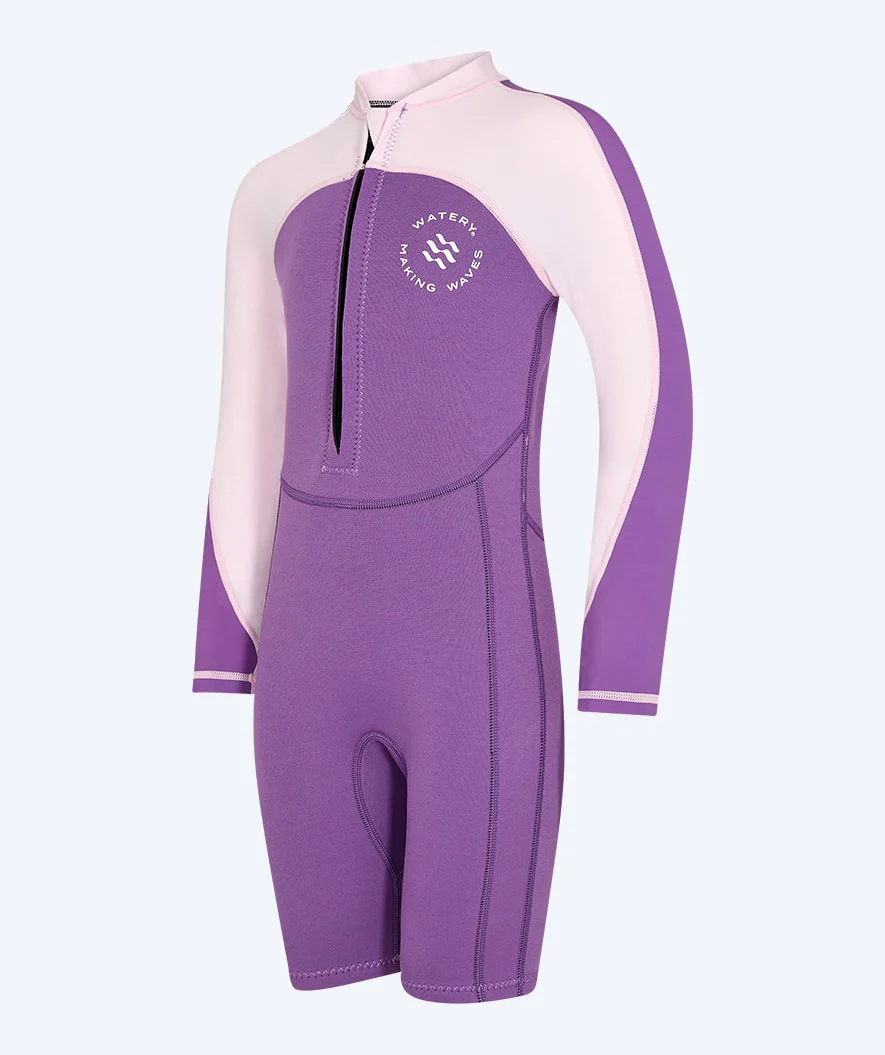 Watery UV våddragt til børn - Calypso Langærmet - Atlantic Purple