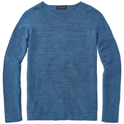 Herren-Strickpullover, Blaumelange