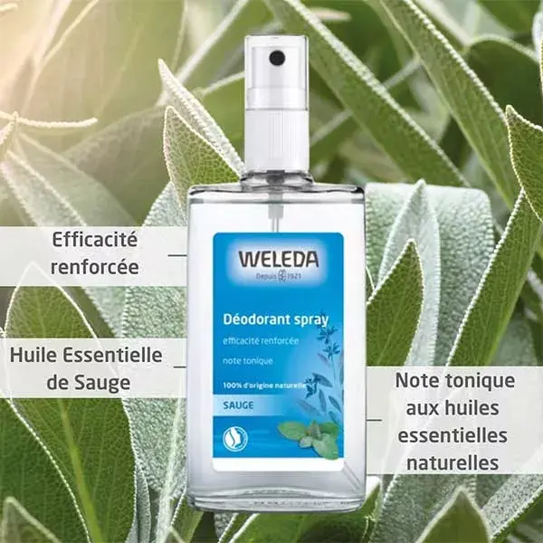 Desodorante orgânico Weleda Sage, pacote com 2 unidades de 100ml