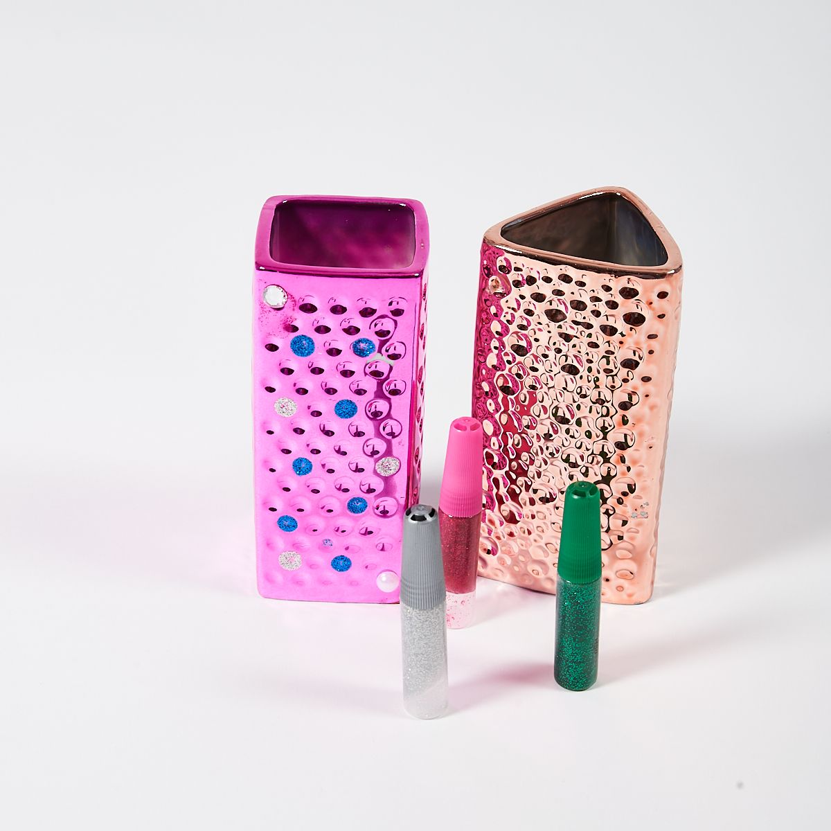 Création vases métallisés