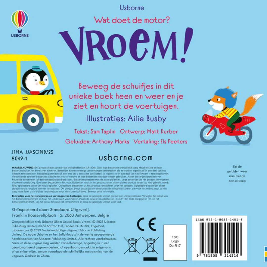 Uitgeverij usborne wat doet de motor? vroem!