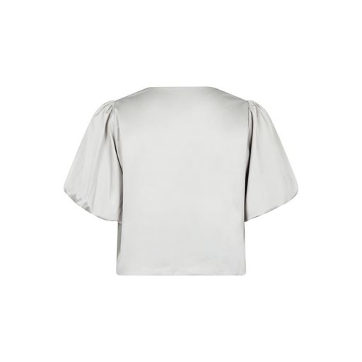 Neo Noir Aska Dull Satin Bluse, Light Grey, 40