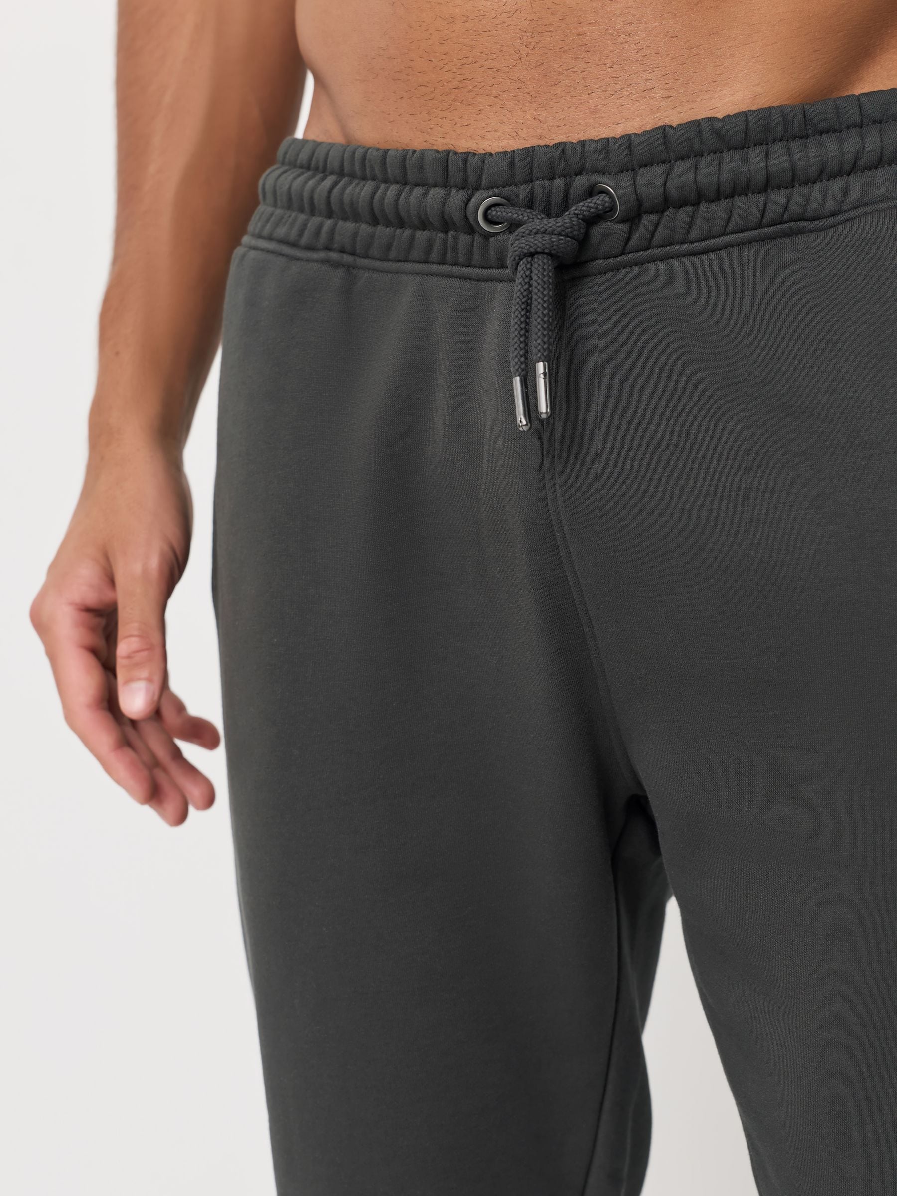 Leisteengrijs/marineblauw - Verpakking van 2 slim-fit jersey joggingbroeken met hoog katoengehalte