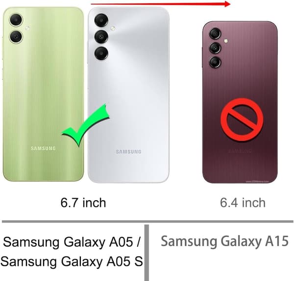 1-pakke skjermbeskytter i herdet glass for Samsung A05s