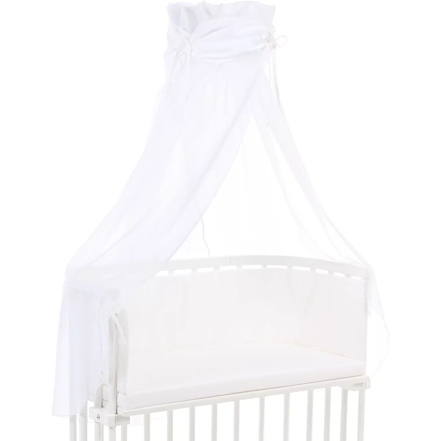 babybay Himmelstoff weißweiß 200 x 135 cm