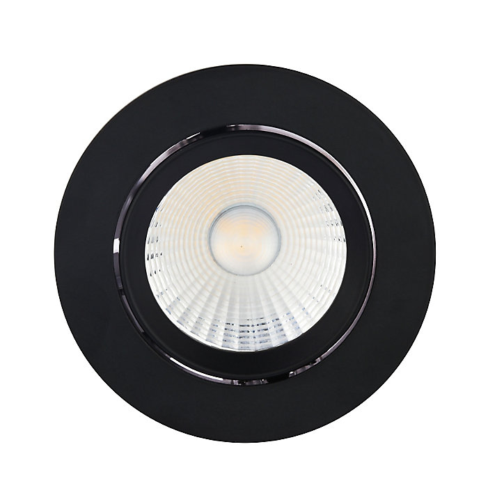Lot 3 spots encastrable LED intégrée Dorado dimmable Ø8,5cm 380lm IP20 blanc chaud Nordlux noir