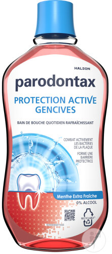 Parodontax Bain De Bouche Quotidien Sans Alcool Goût Menthe Fraîche Flacon 500ml
