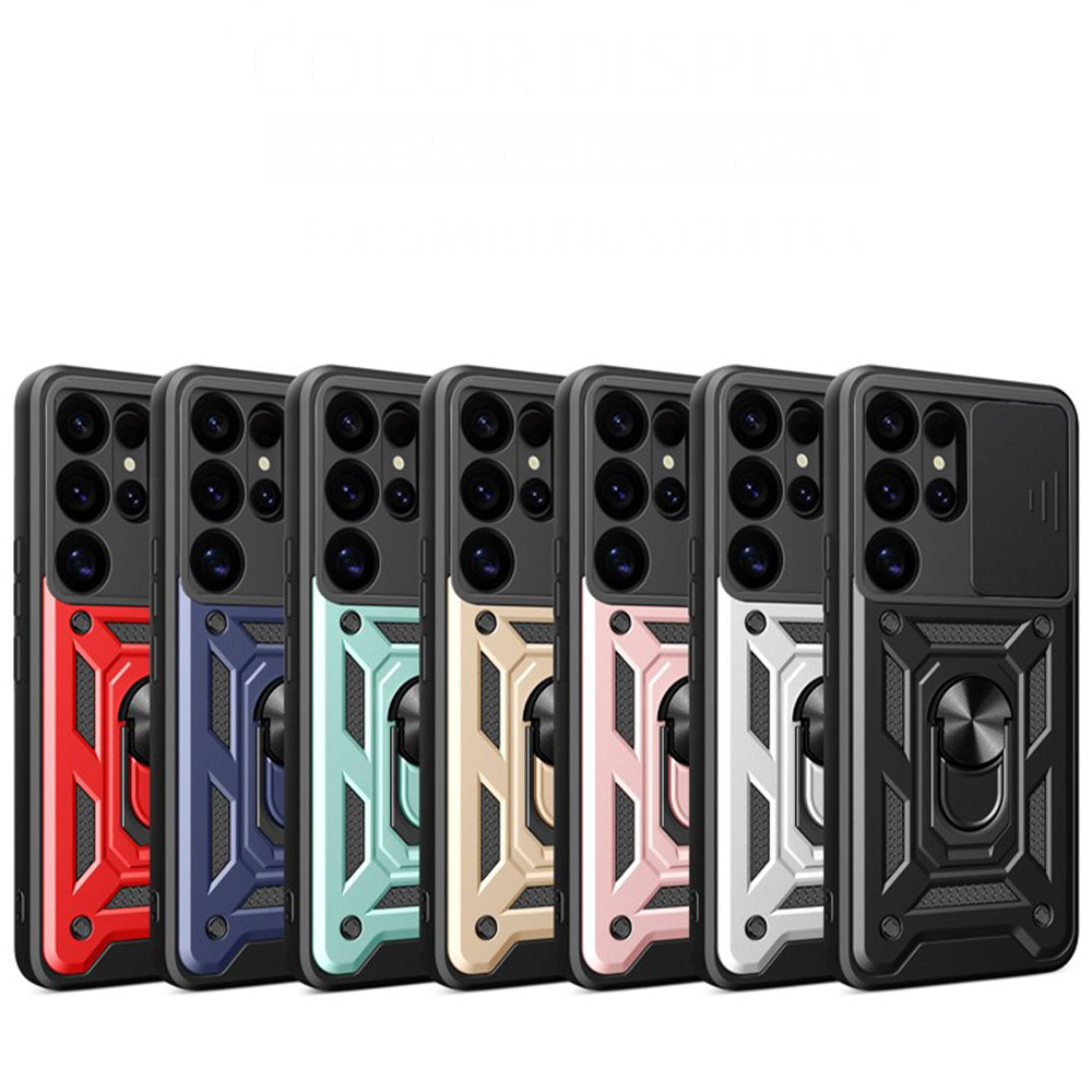 Samsung Galaxy S25 Ultra Hybrid Outdoor Hardcase Hülle mit Cam-Slider   Magnetischer Kickstand - Roségold