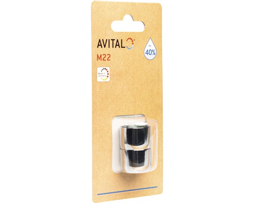 AVITAL eco beluchter M22 7,5-9l/min chroom 2 stuks