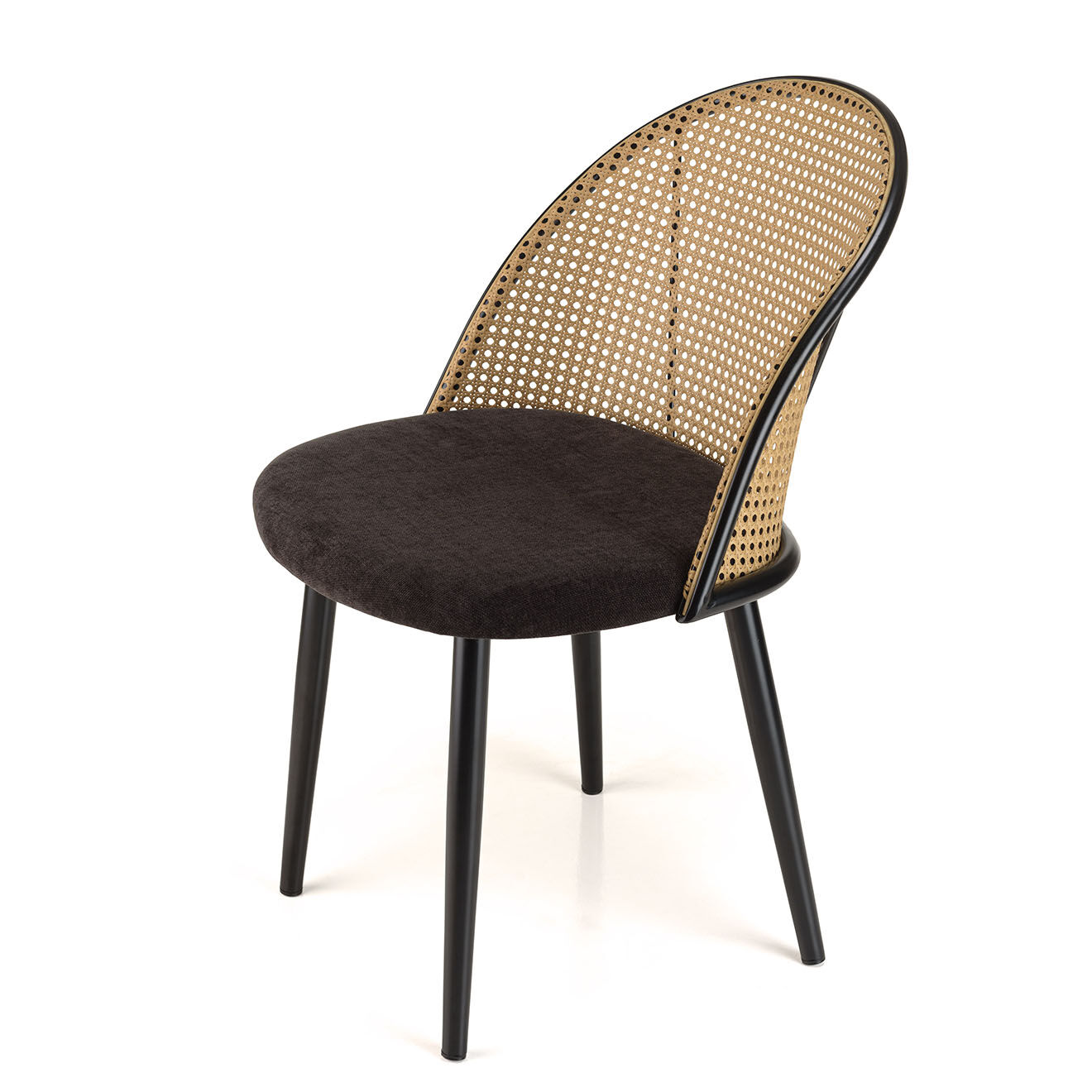 Macabane 2 Chaises Léa noires - 51x60x78 cm