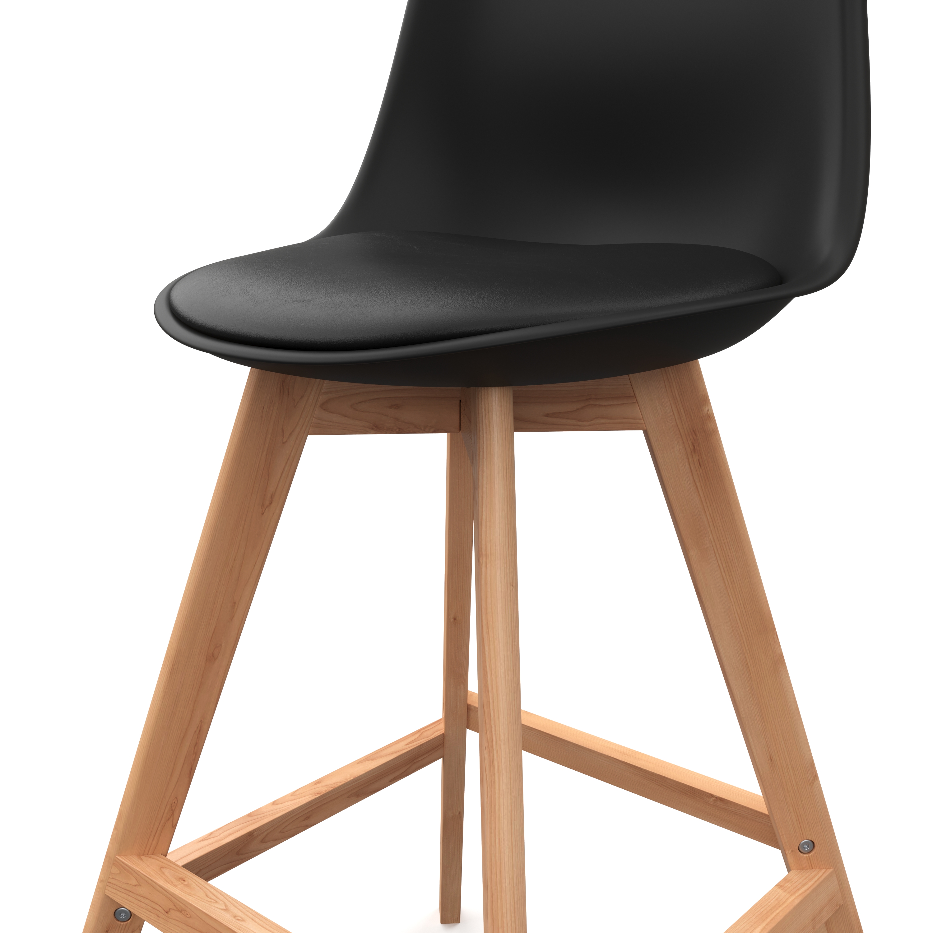 Barhocker AMELIA 2er Set schwarz