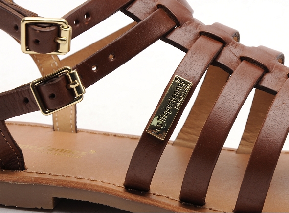 Les tropeziennes nu pieds plats femme hikaela marron