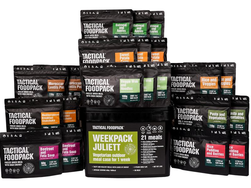 Tactical Foodpack Hauptgericht Weekpack Juliett Trekking-Fertiggerichte