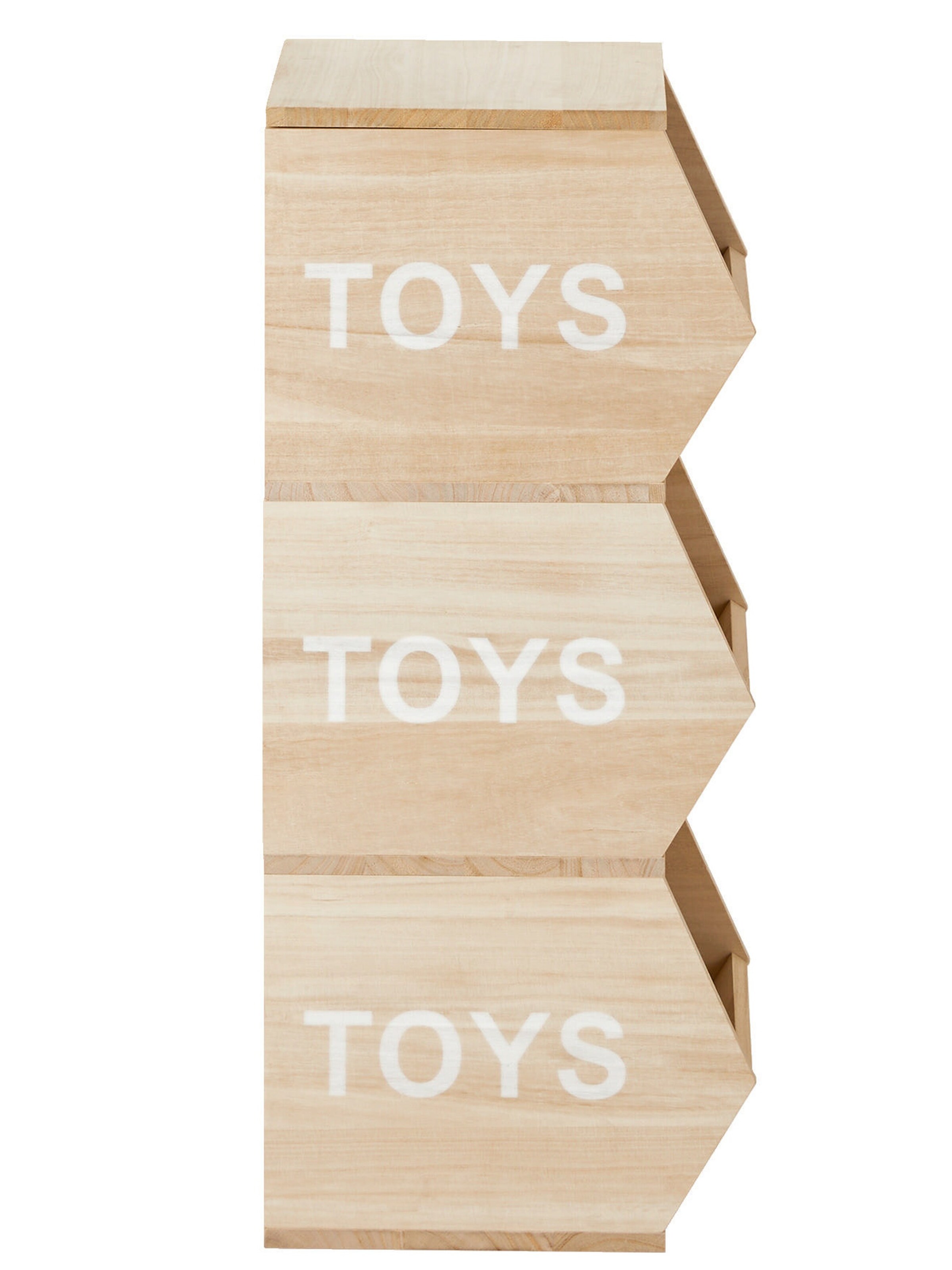 Vertbaudet Kinderzimmer Regal TOYS, 3 vertikale Fächer natur