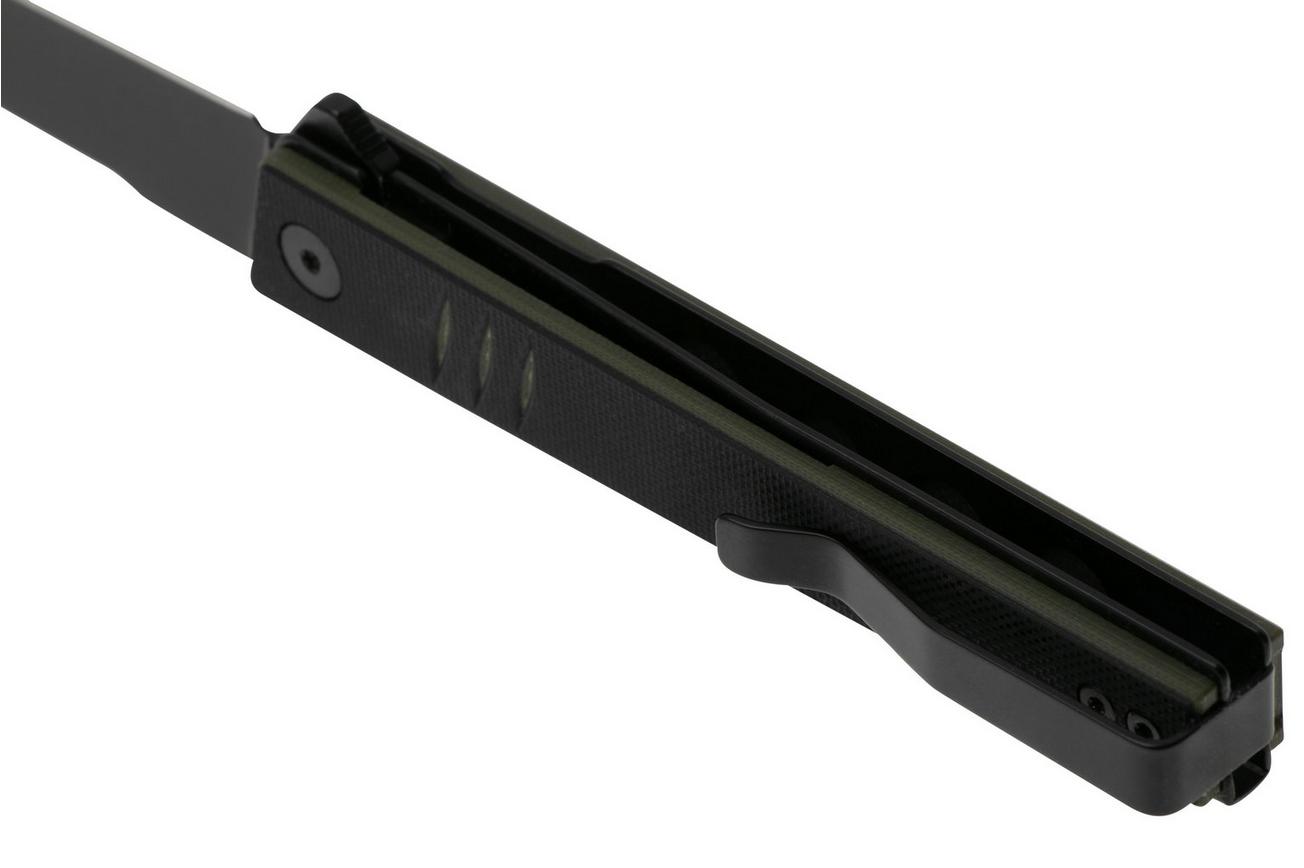 Real Steel Kikashi 8071GB Black PVD 14C28N, Black Green G10, zakmes