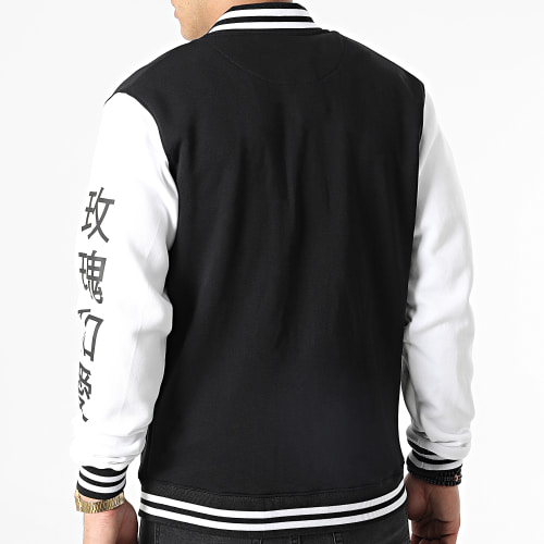 Veste Teddy Oriental Mono Noir Blanc