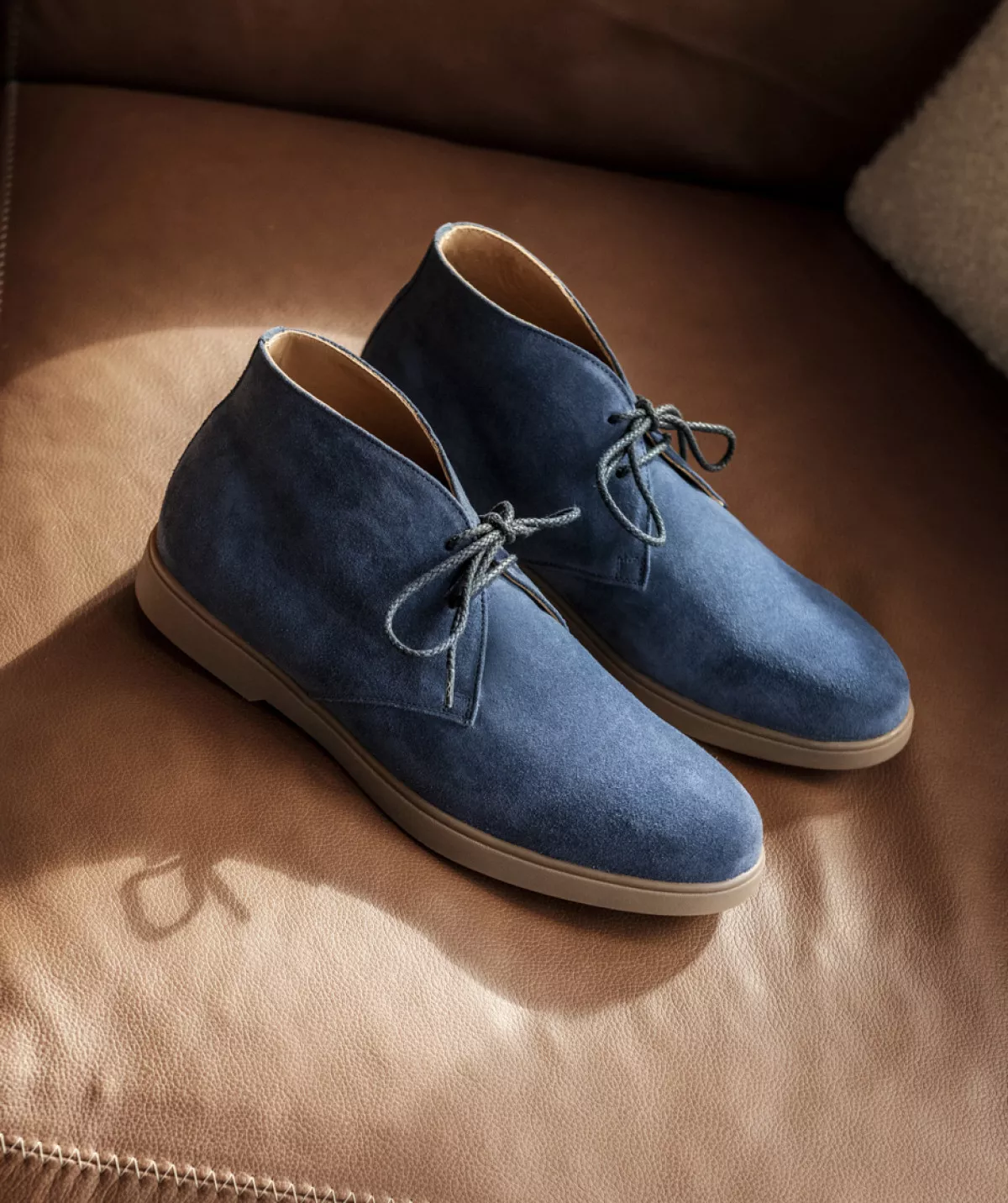 Bottines Sahara Daim Bleu