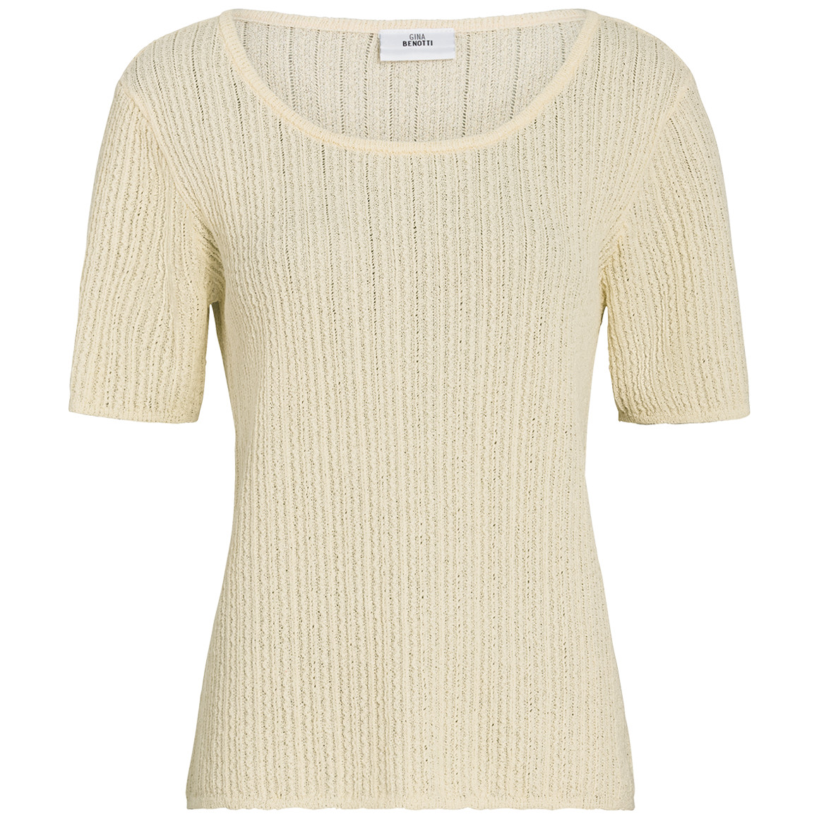 Gina Benotti Damen Shirt mit Strukturmuster creme