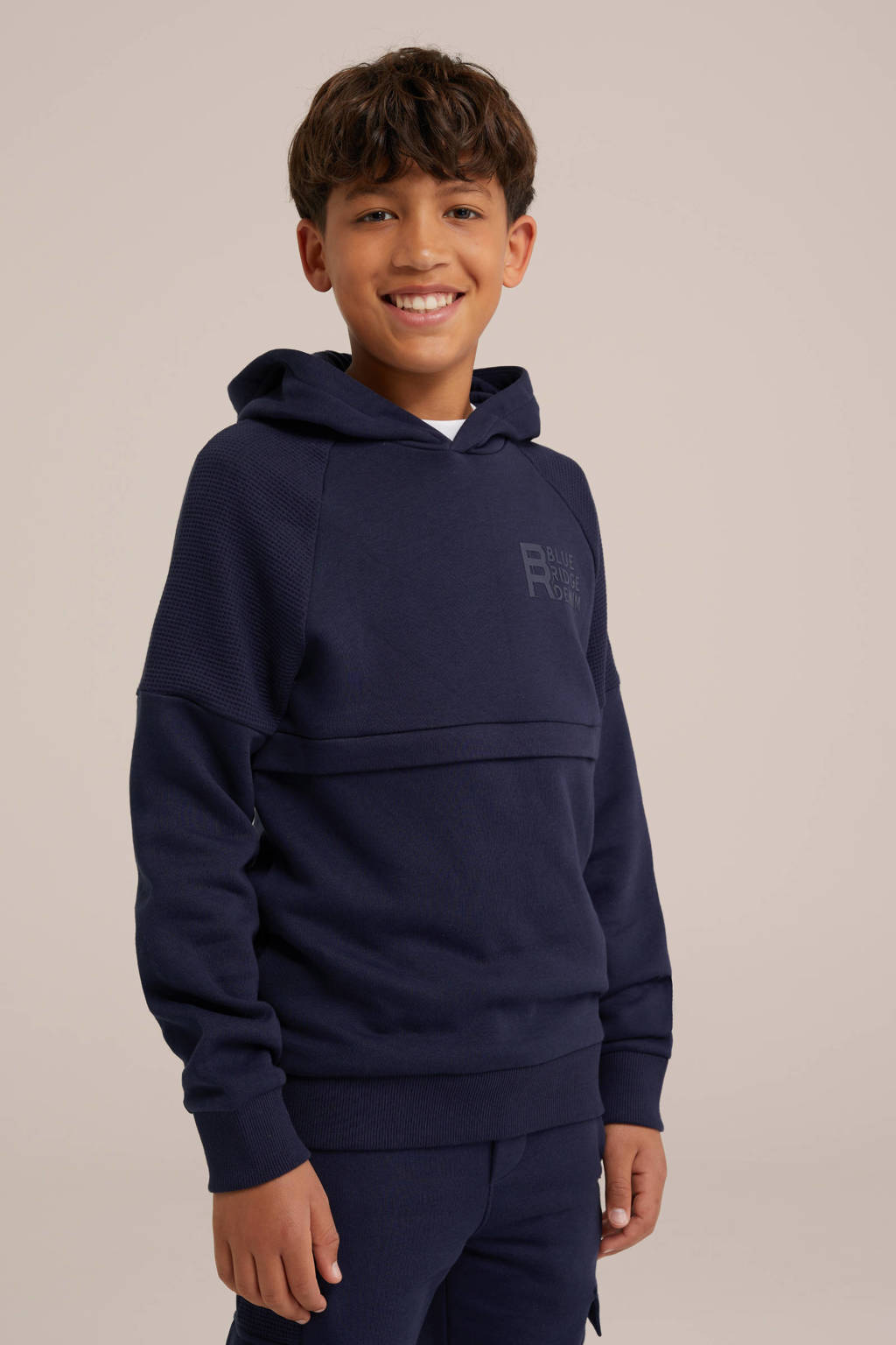 WE Fashion hoodie donkerblauw