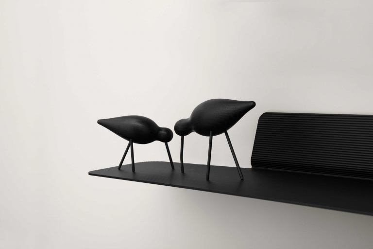 Normann Copenhagen Shorebird vogel decoratie small zwart