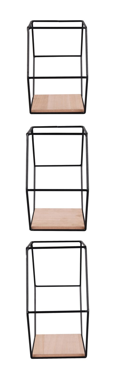 Wandregal 3er Set Sarah Metall/MDF