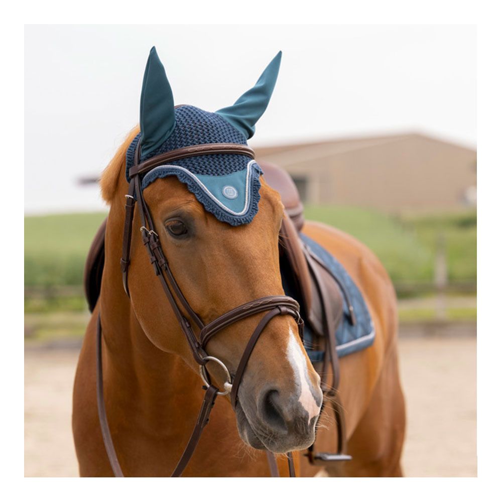 Equitheme OSLO - Bonnet anti-mouches bleu