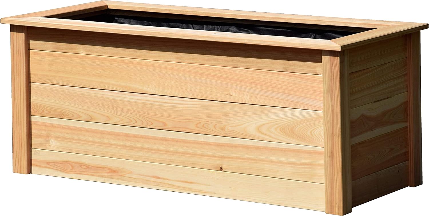 dobar Hochbeet Two-Tone inkl. Pflanzfolie, 2-Farbiger Pflanzkasten, 108 x 65 x 60 cm, Anthrazit