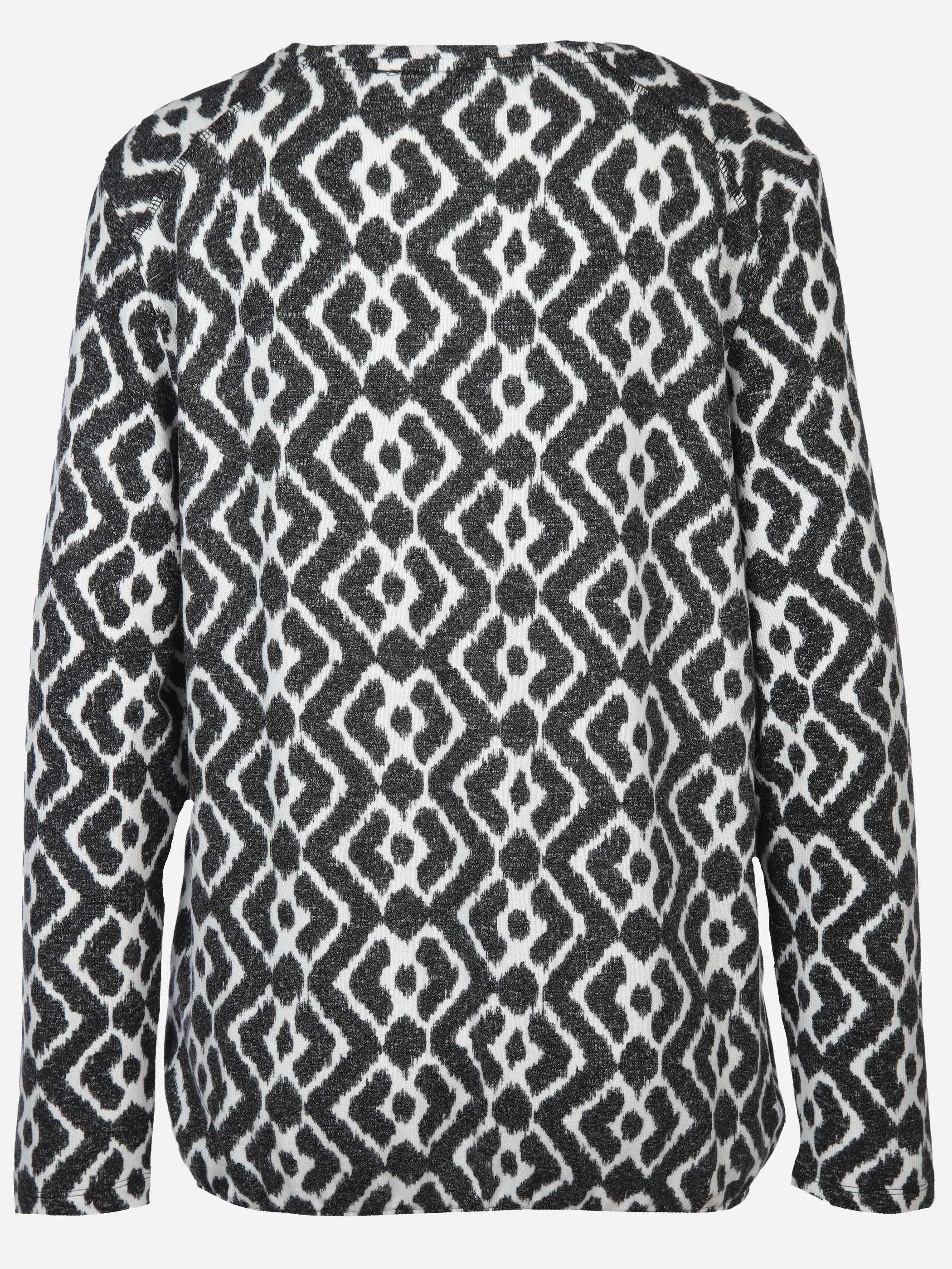 Damen Flauschshirt im abstrakten Dessin