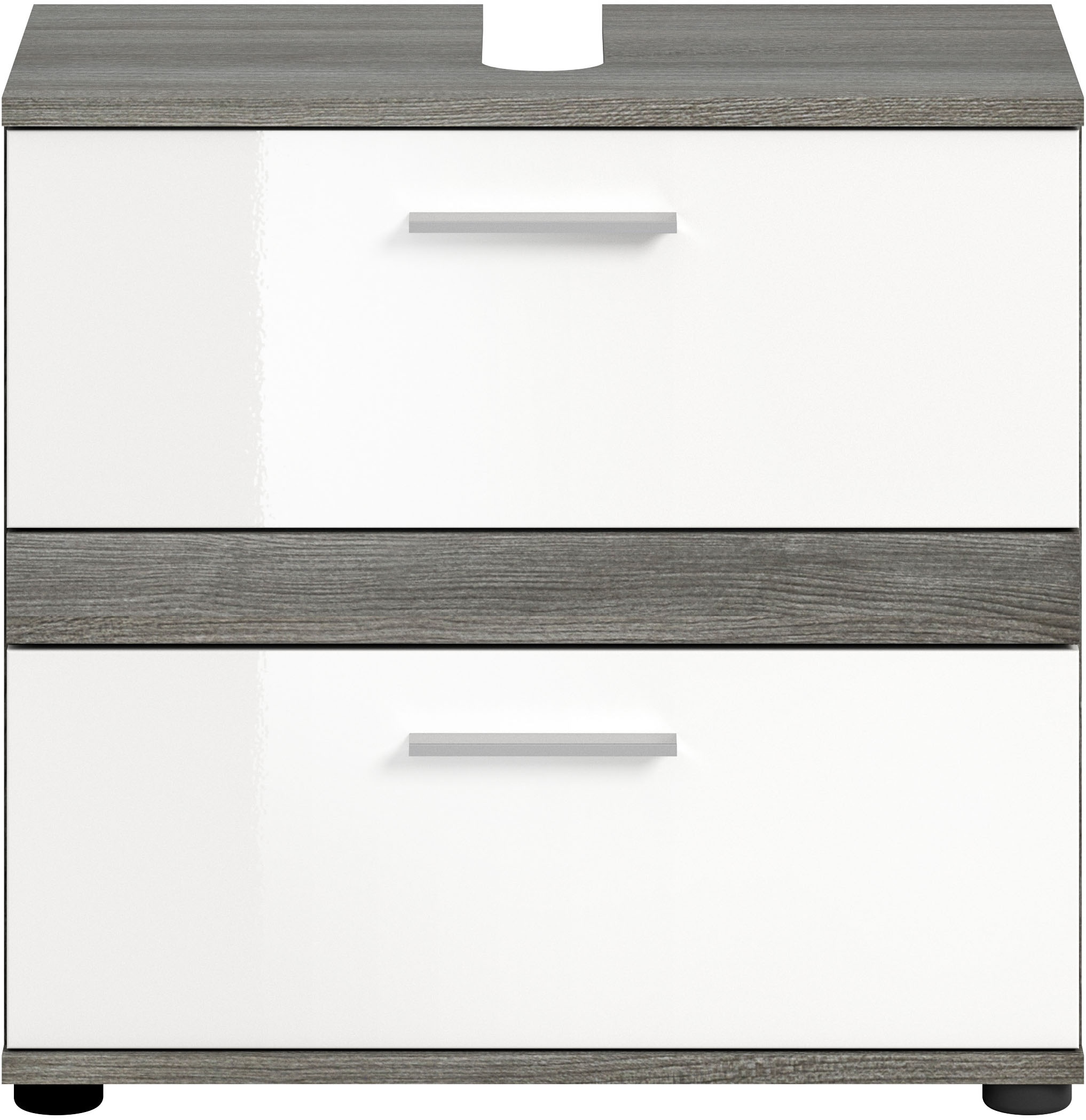 welltime Waschbeckenunterschrank »LUCCA, TOPSELLER!, Breite 60 cm, 2 Schubkästen, hochwertige MDF Front« Badschrank, Bad-Möbel, Badezimmer