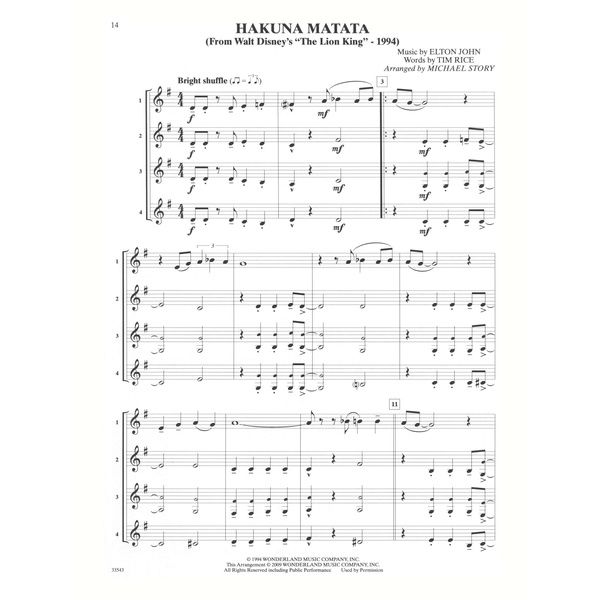 Alfred Music Publishing Movie Quartets for All Horn