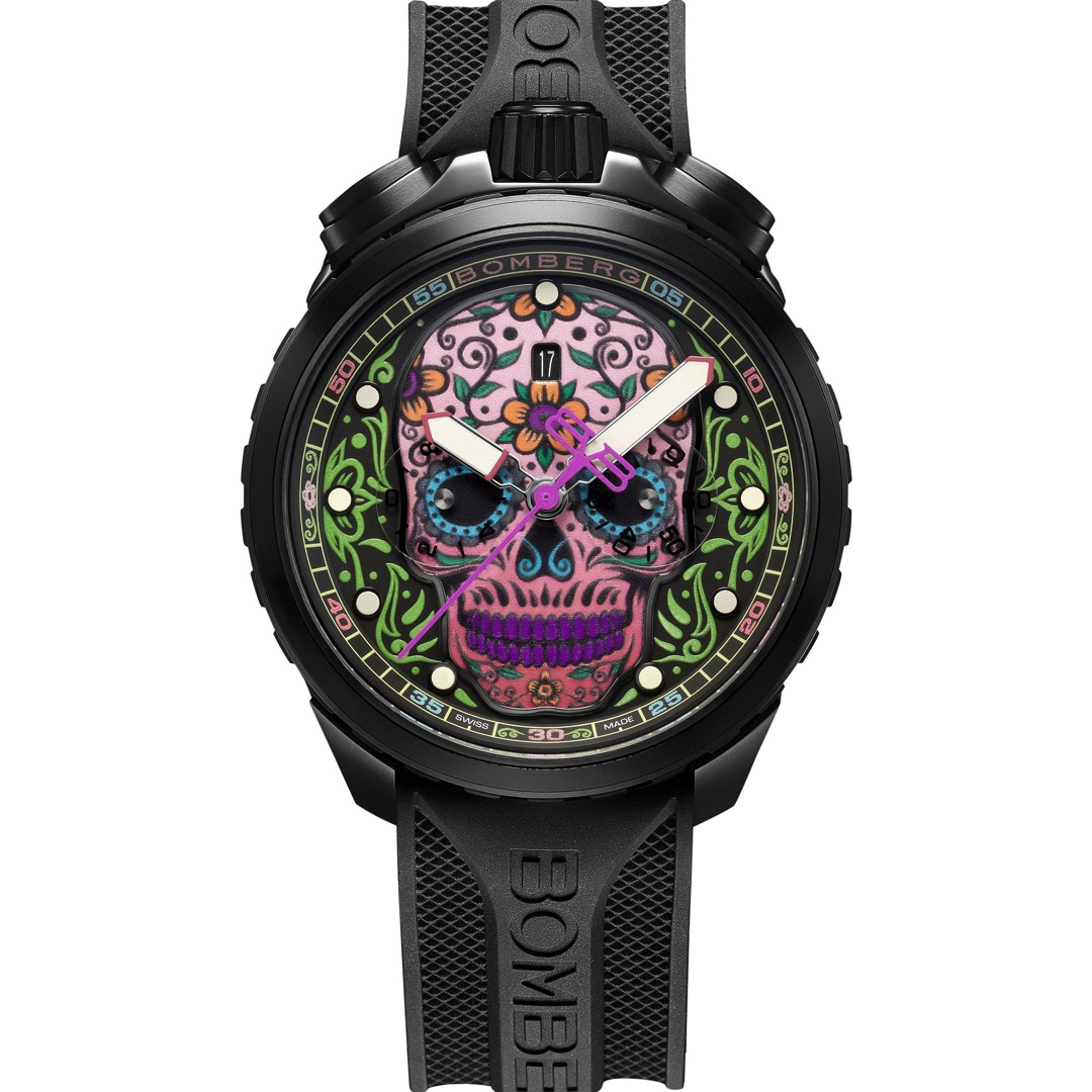 Bomberg Bolt-68 Heritage Sugar Skull Purple