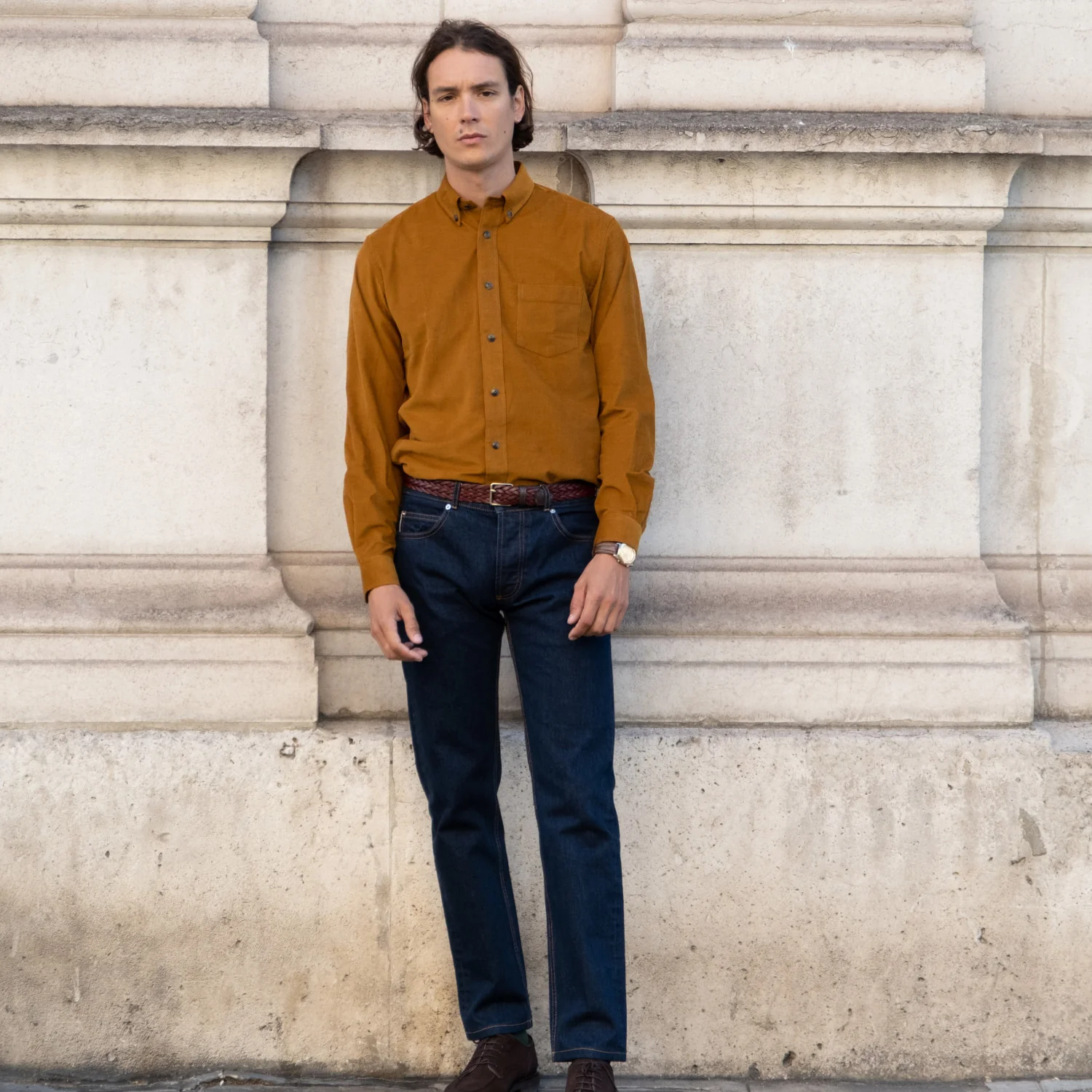 Indigo selvedge jeans in organic cotton