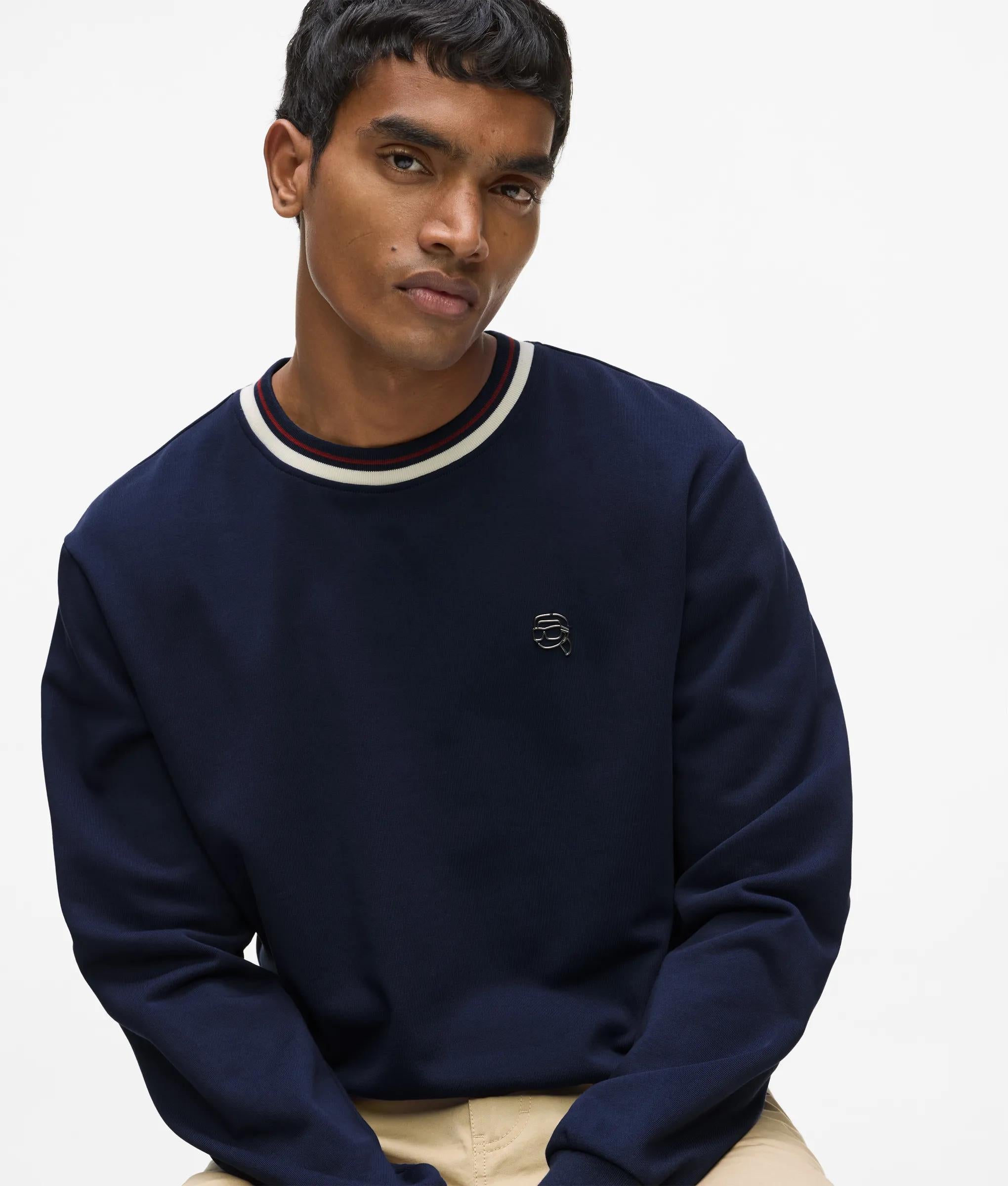 Ikon sweatshirt met streepdetail