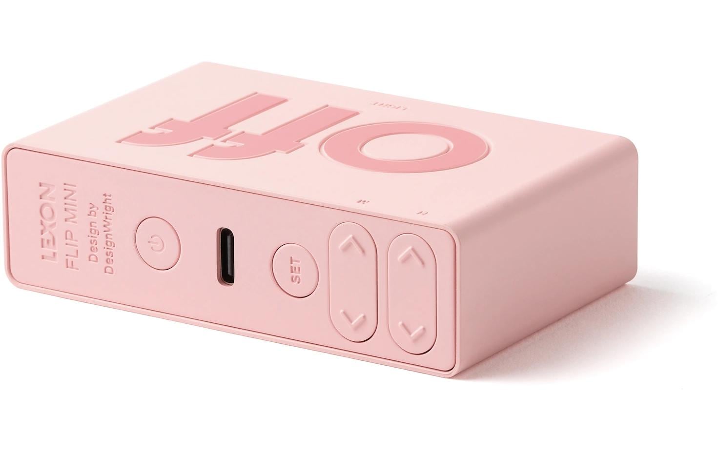 Digitalwecker Flip Mini Light PinkMini LCD-Wecker mit Umkehrfunktion (On/Off)