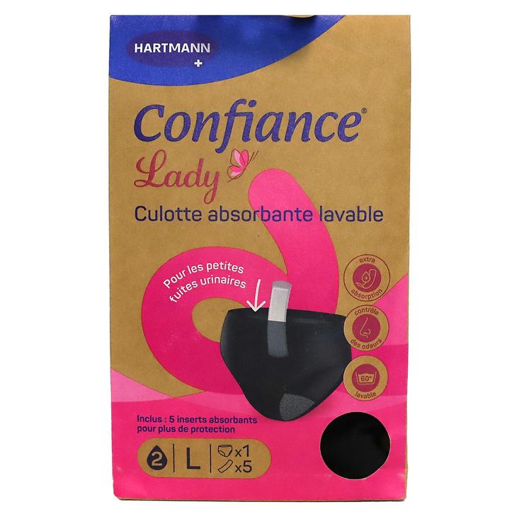 Confiance Lady culotte absorbante lavable 2 gouttes taille L