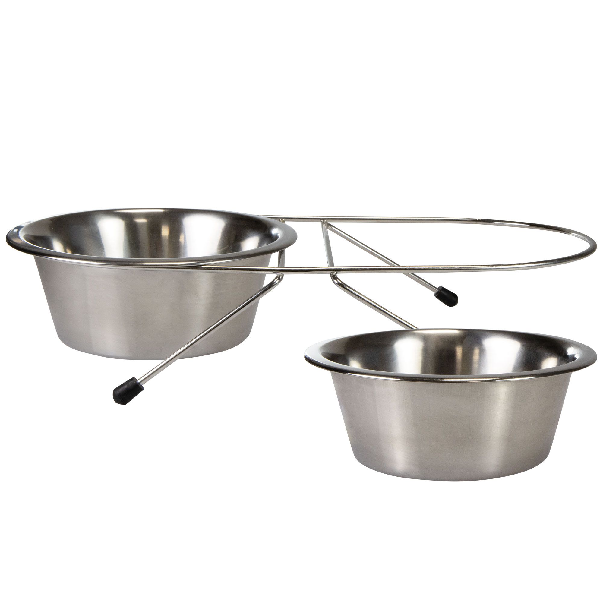 Edelstahl Doppelnapf Set - 2x1,8L - Wassernapf - Fressnapf - Hundenapf