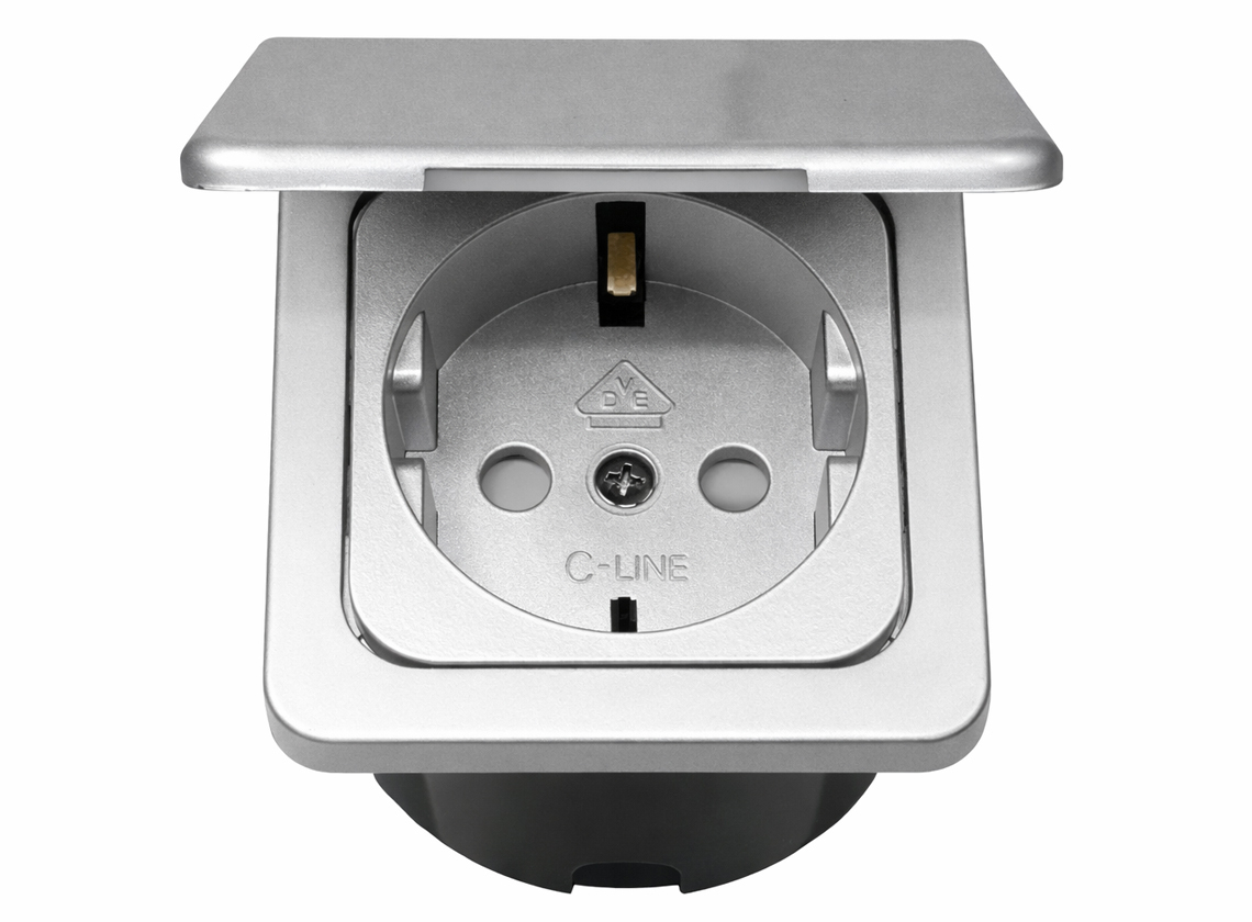 HABA wandcontactdoos - silver