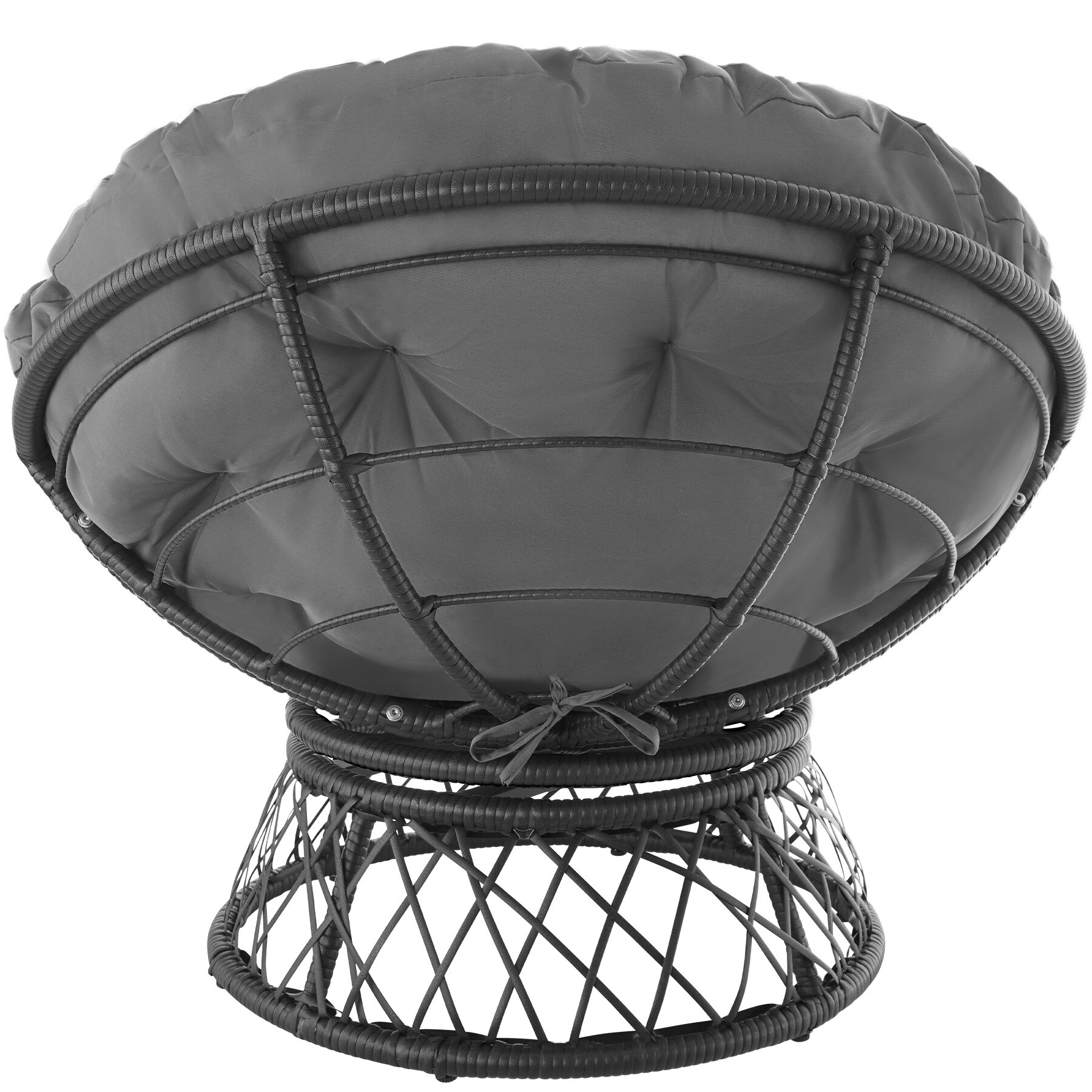tectake® Rattansessel, drehbar, UV-beständig, 92 x 80 x 80,5 cm