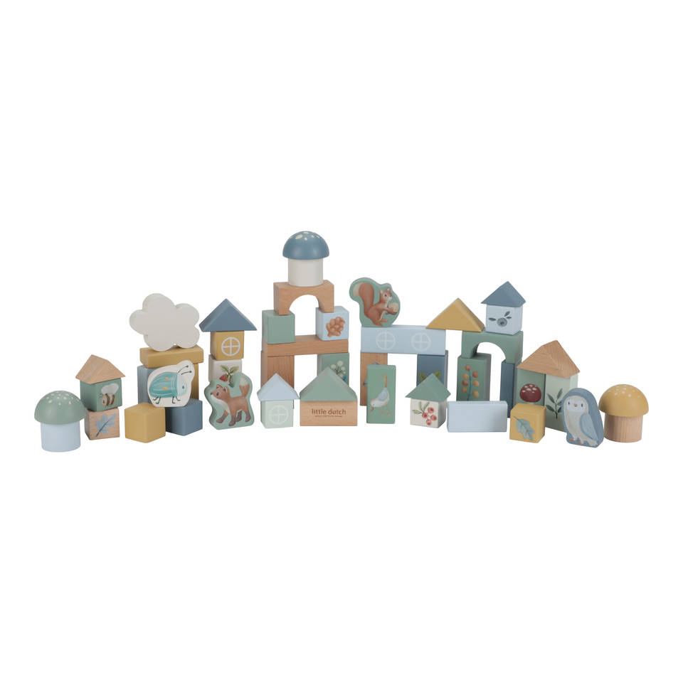 Little Dutch Forest Friends houten bouwblokken